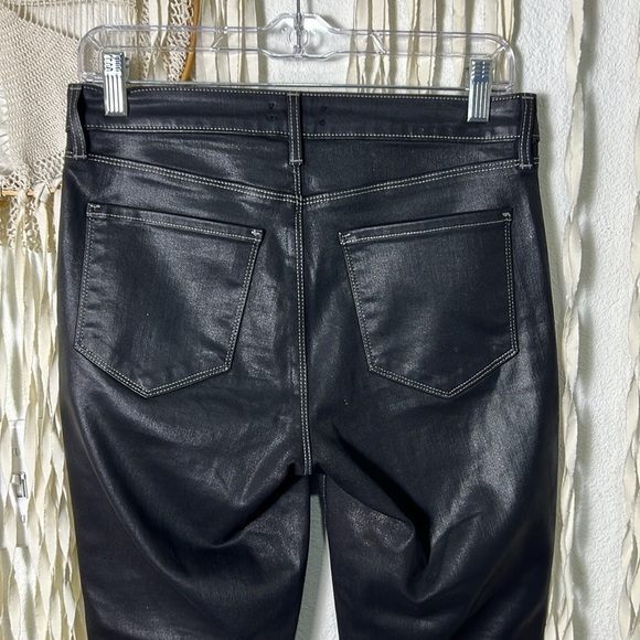 L'Agence Black Waxed Skinny Denim Size 28 - Picture 6 of 15